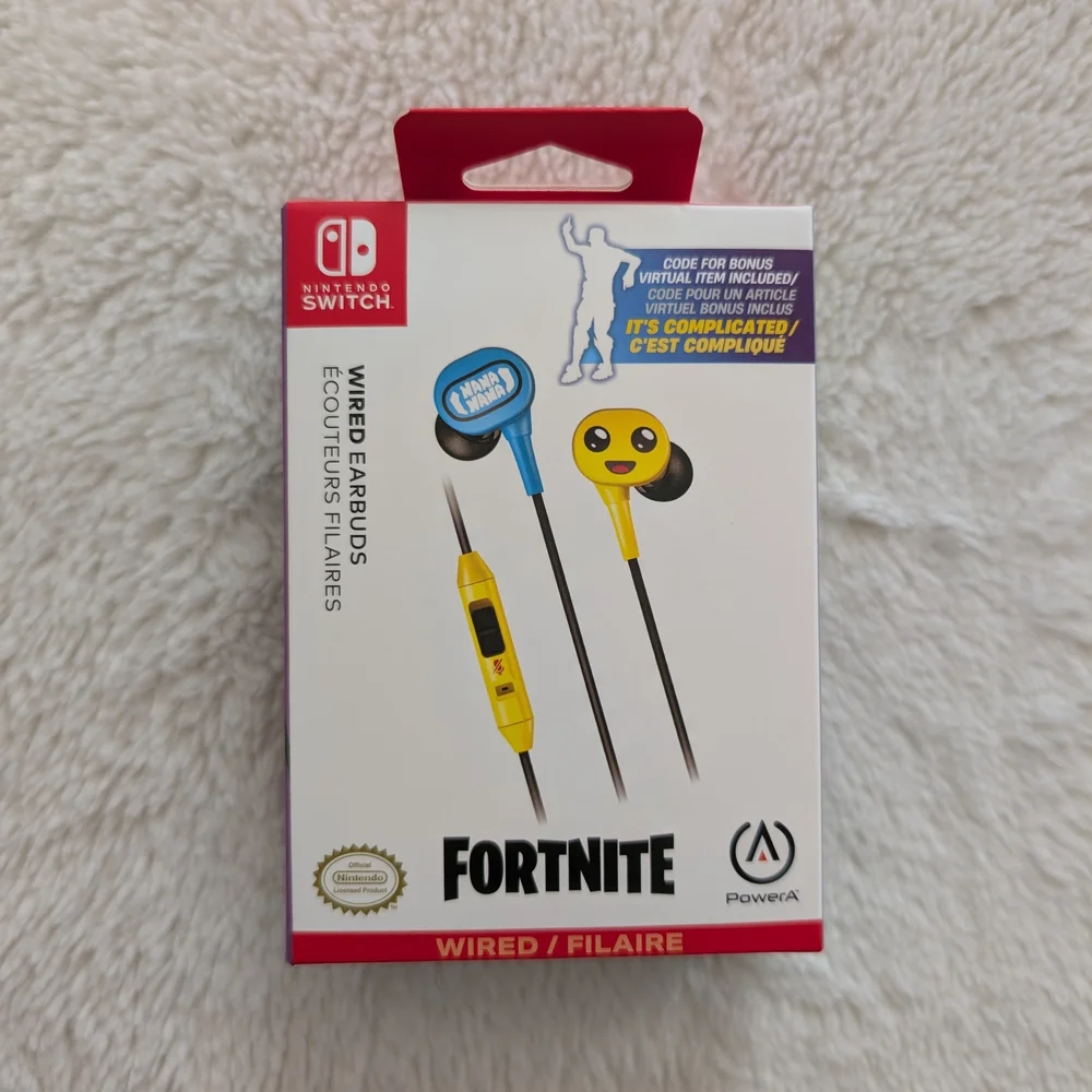 Brand New Fortnite Peely PowerA Wired Buds Nintendo Switch Sealed CODE Included